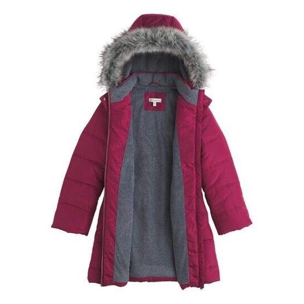 Calvin Klein | Aerial Hooded Jacket Girls Size 6 Redberry Full Zip